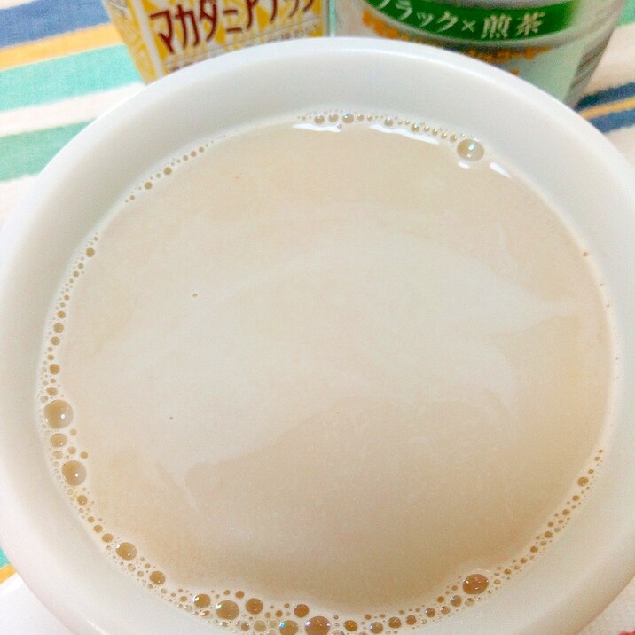 ホッと☆マカダミアナッツほうじ茶カフェオレ♪